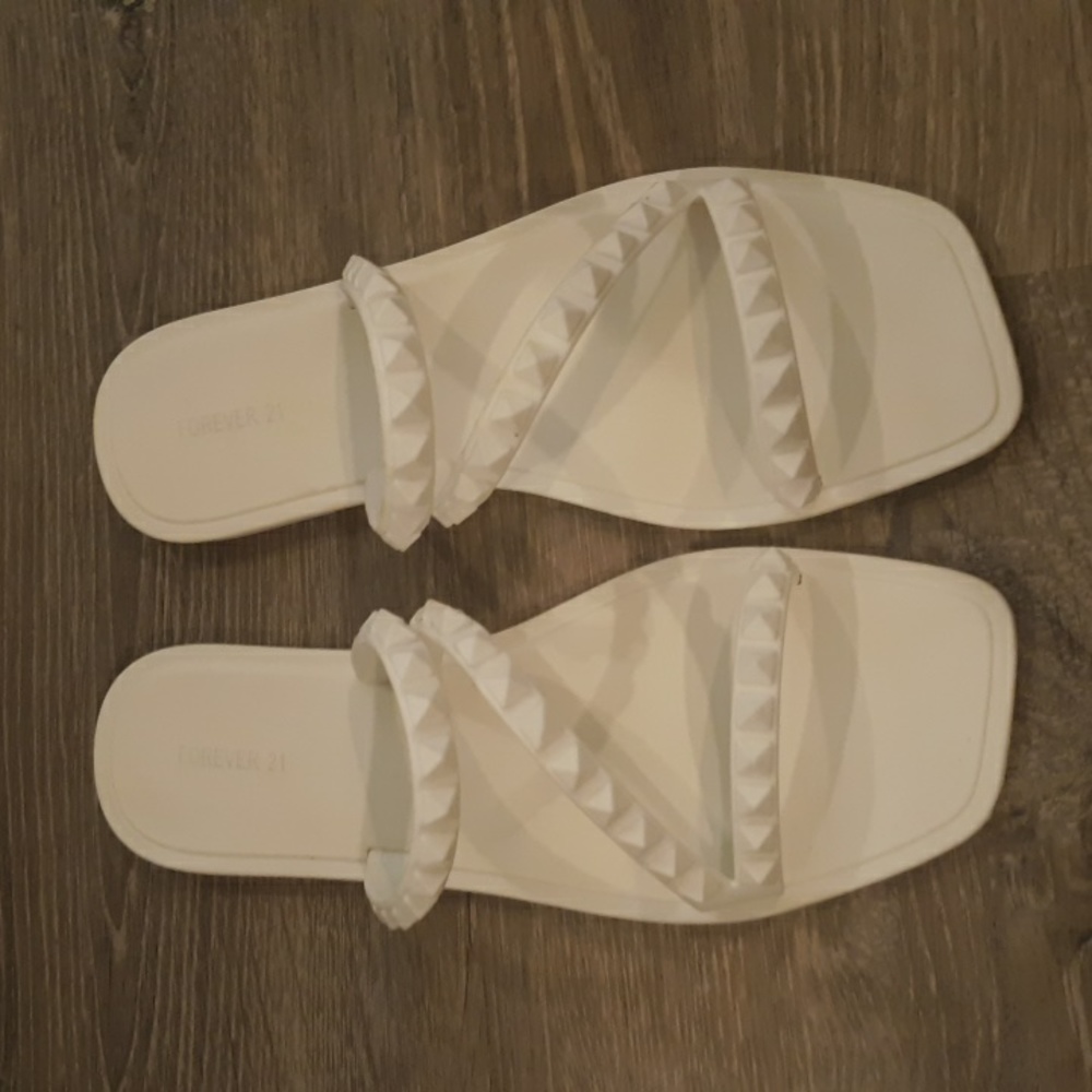 White flip flops